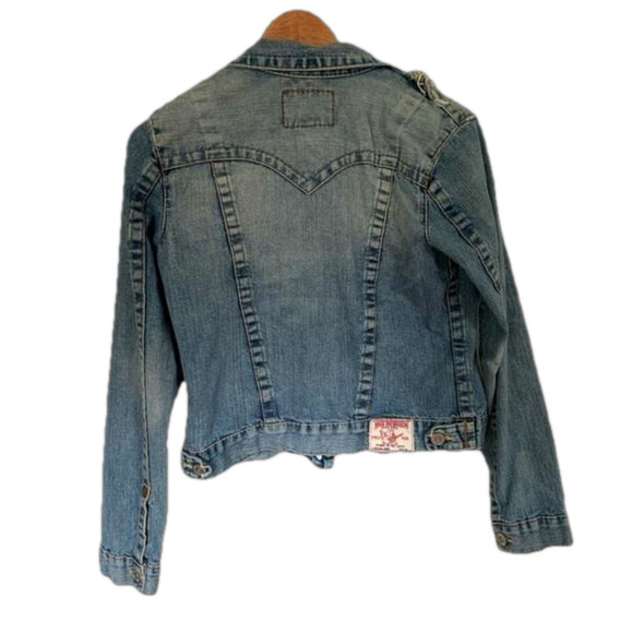 🌸Host Pick 🌸 True Religion Denim  Jean Jacket World tour Medium - Picture 2 of 5